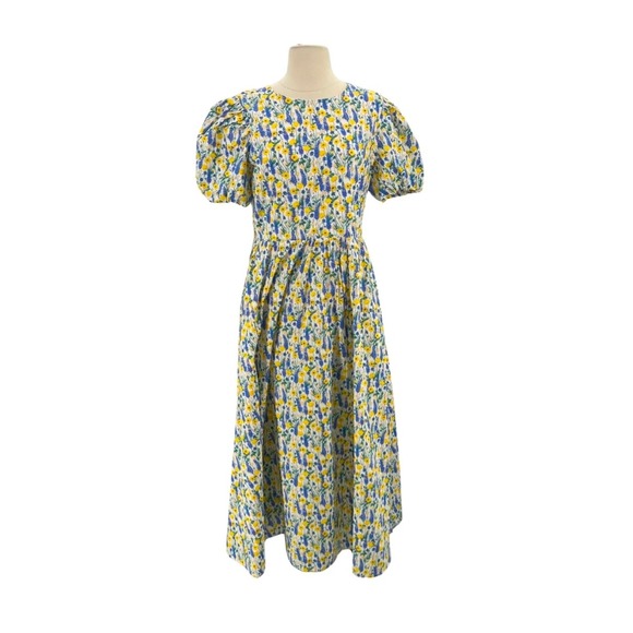Hyacinth House Dresses & Skirts - Hyacinth House XL Nicole‎ Floral Maxi Dress Puff Sleeve Open Back Tuckernuck
